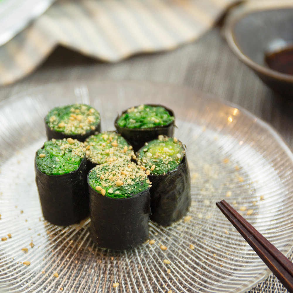 ほうれん草の海苔巻き